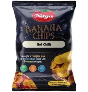 Nitya Banana chips Hot chilli 150gm